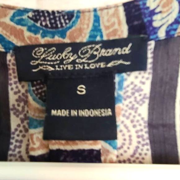 Multicolor Button Front Blouse sz S, Lucky Brand Women's Shirt/Overshirt - Picture 1 of 8